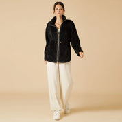 DreamPlush Zip Tunic-Black