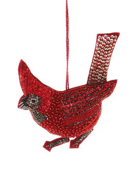 Ornament- Sequined Cardinal
