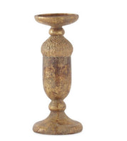Gold & Bronze Textured Resin Acorn Candleholderd