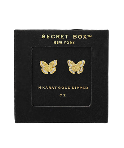 Textured Butterfly Studs