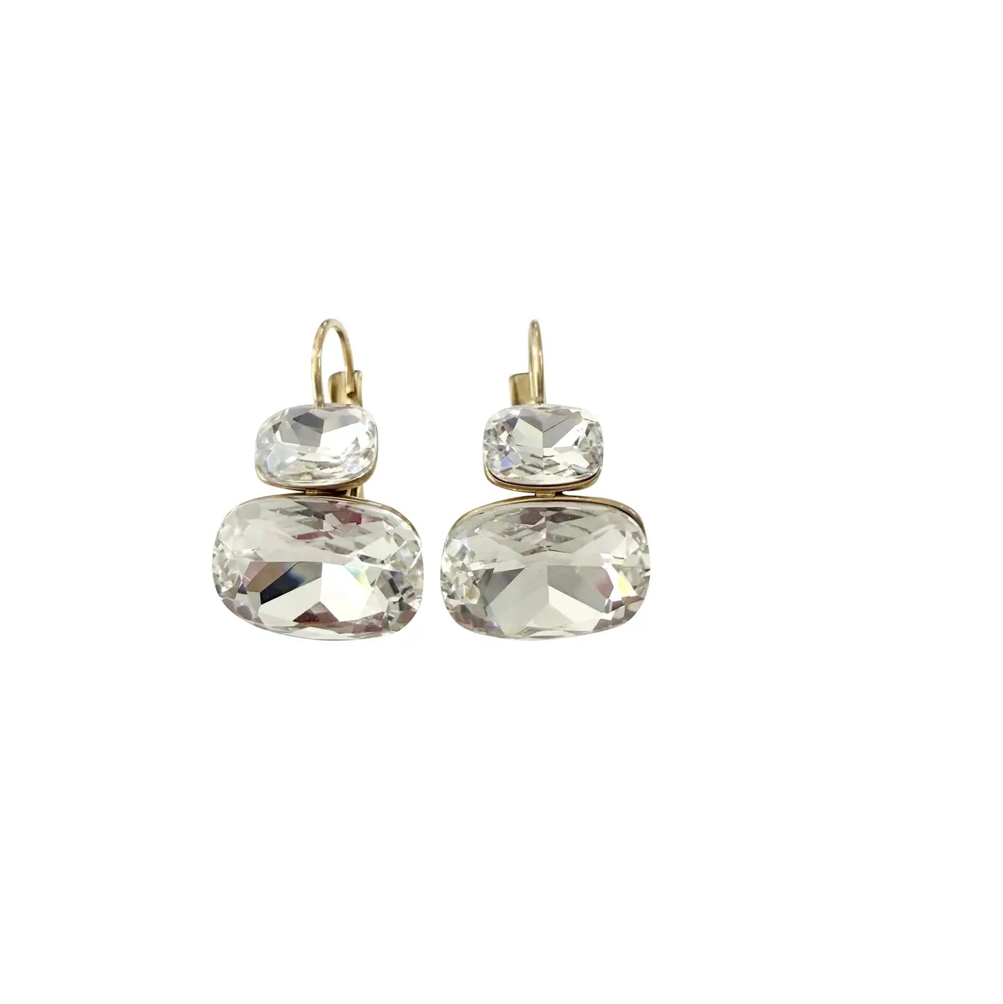 Ollie Gemstone Statement Earrings - Clear