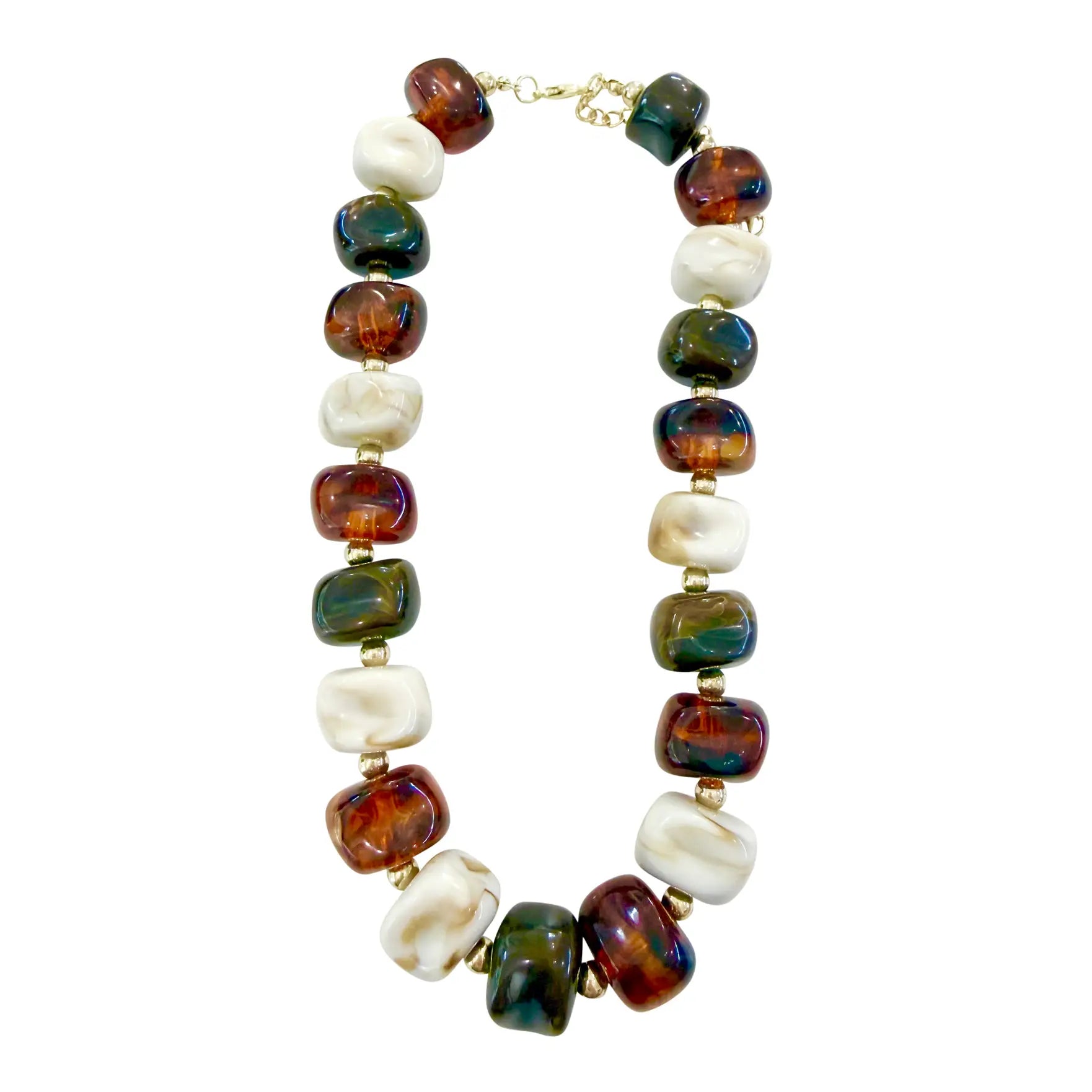 Ellen Beaded Necklace - Tortoise Mix