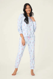 PJ Salvage Doggone Pointelle Crewneck Cold PJ Set