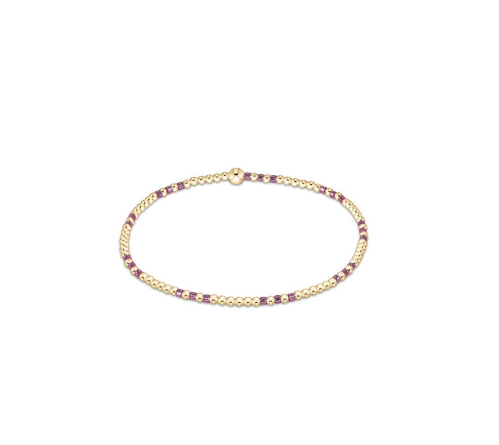 Hope Joy Pattern 2mm Bracelet-Pink Metallic