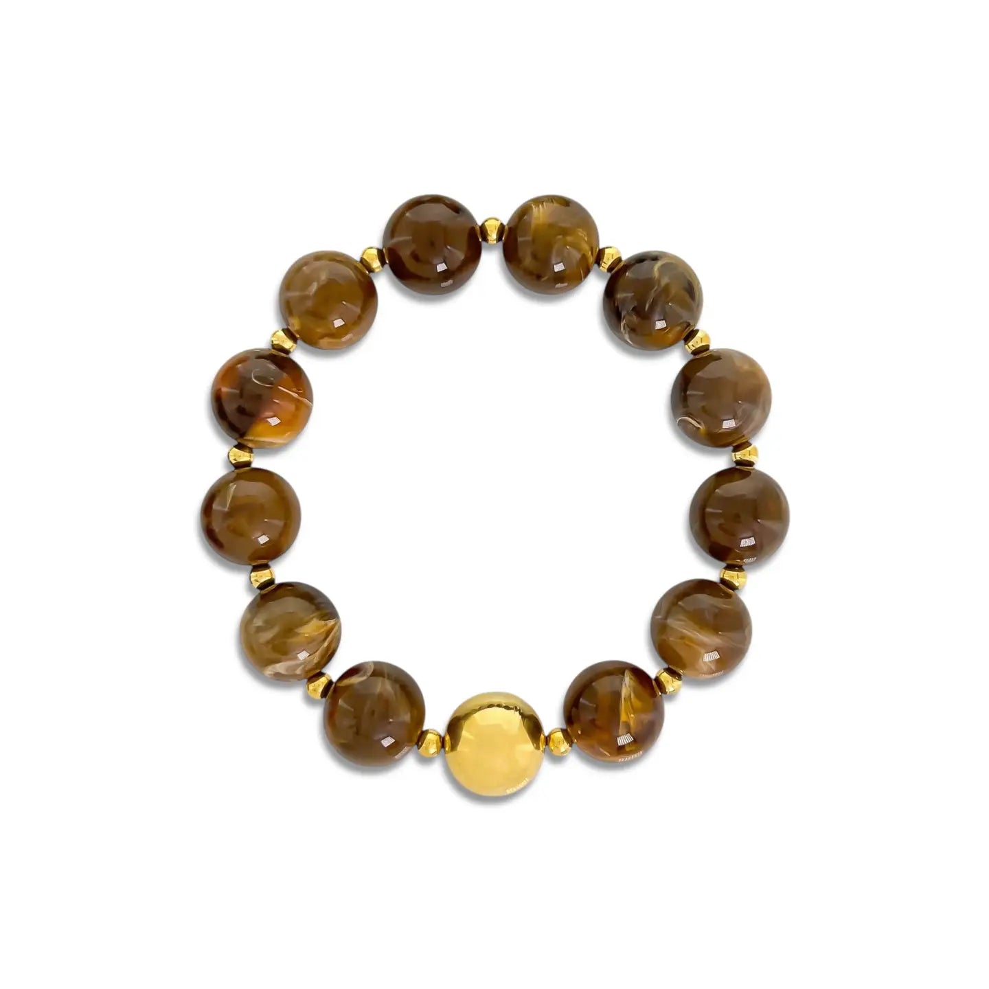 Chunky Stretch Bracelet - Maple Amber