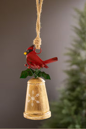 Christmas Bell with Cardinal