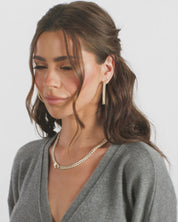 Pavé Julian Cuban Chain Necklace 6.8mm- 18”
