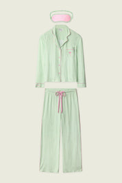 Pupcation Palms Kiwi Stripe 3-Piece PJ Set
