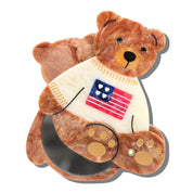 Hand Painted Vintage Compact Mirror - Americana Teddy