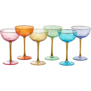 Champagne Coupe Set of 6- Vintage Art Deco