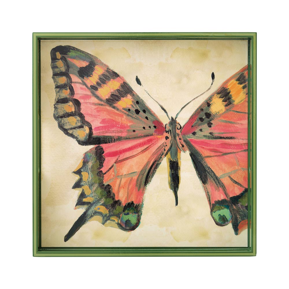 Butterfly Study 15” Square Tray