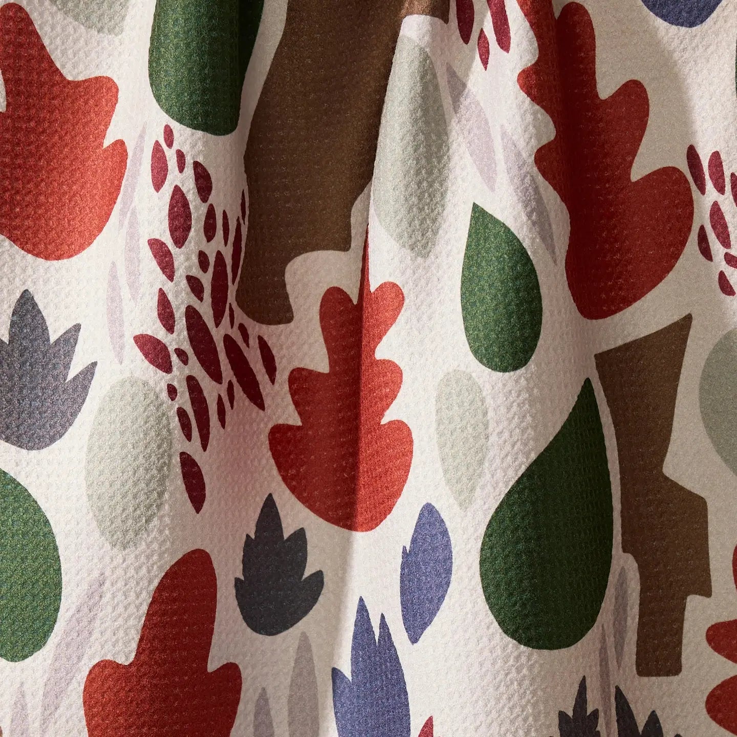 Tea Towel - Cut Paper Leaves Cream