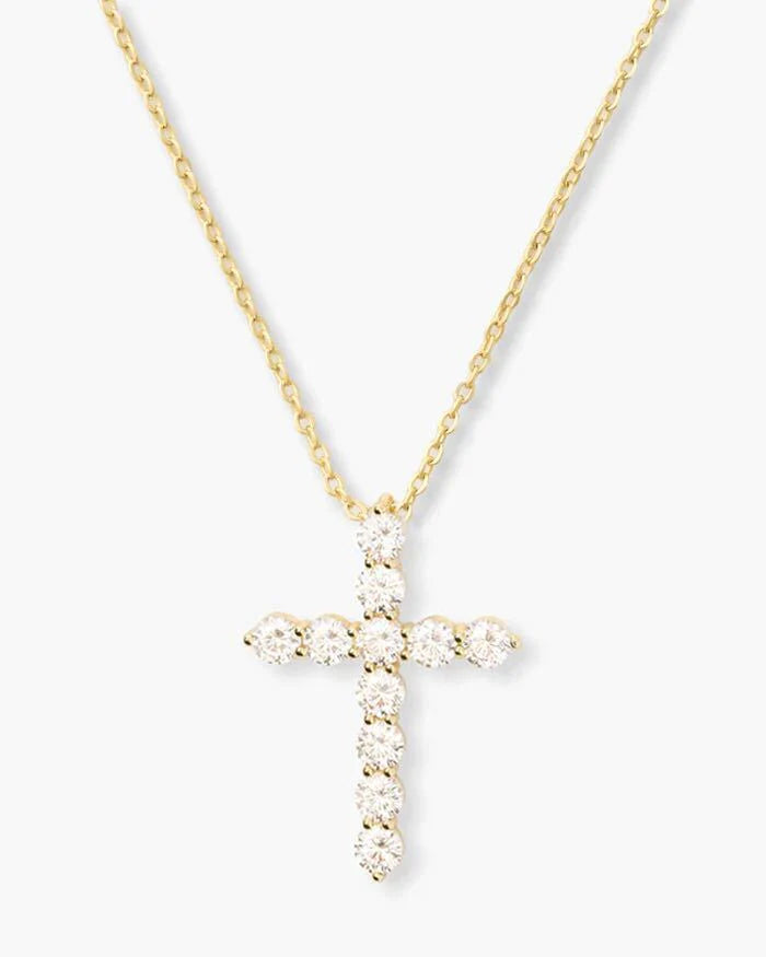 Oh She Fancy Small Cross Pendant - Gold