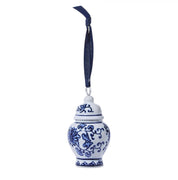 BLUE AND WHITE TEMPLE JAR ORNAMENT / PLACE CARD HOLDER