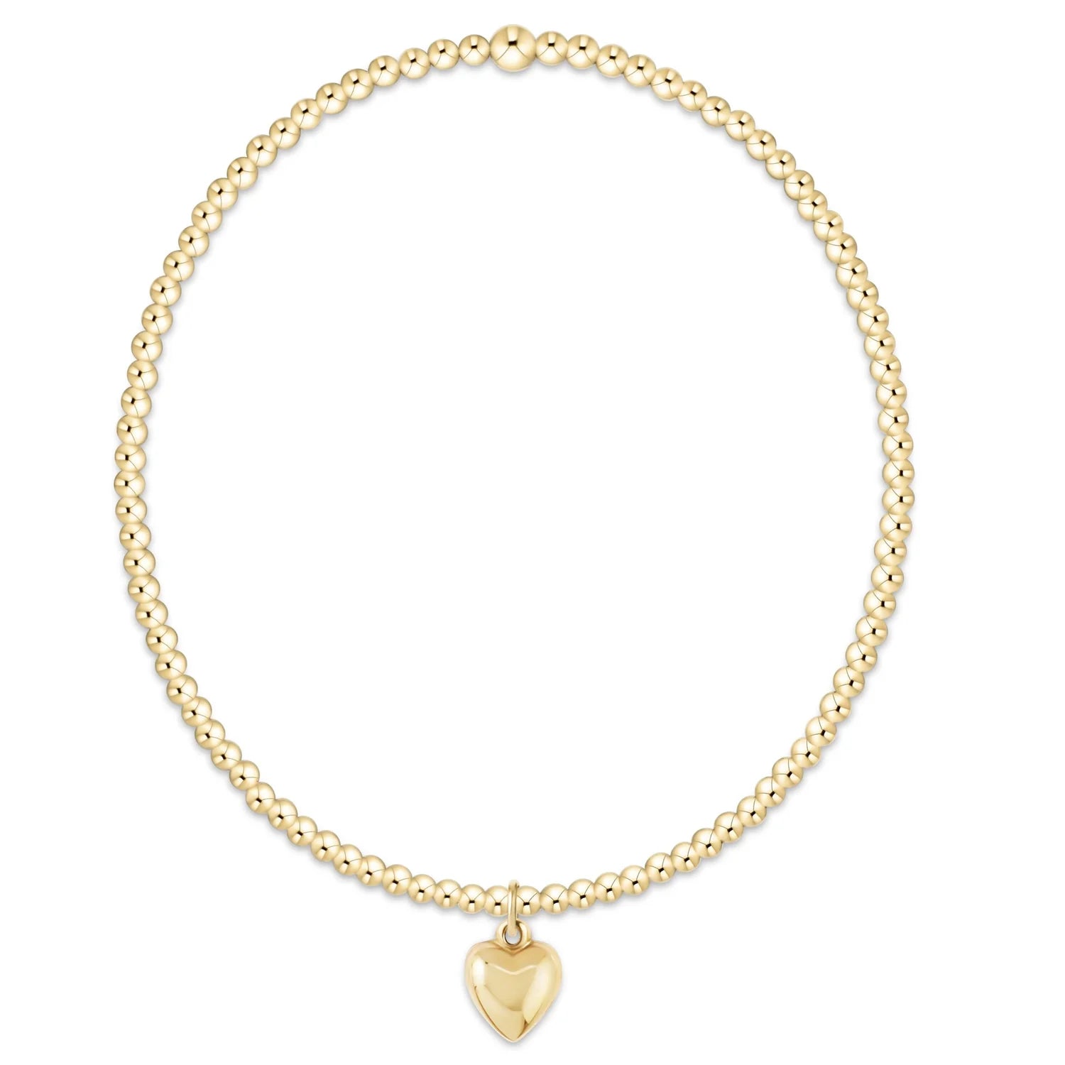 egirl classic gold 2mm bead bracelet - Love Plush Small