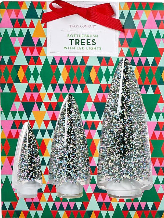 LED Bottlebrush Trees- Green