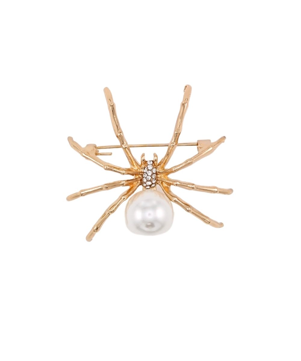 Jeweled Spider Brooch