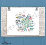 Frosted Glass / South Carolina Map