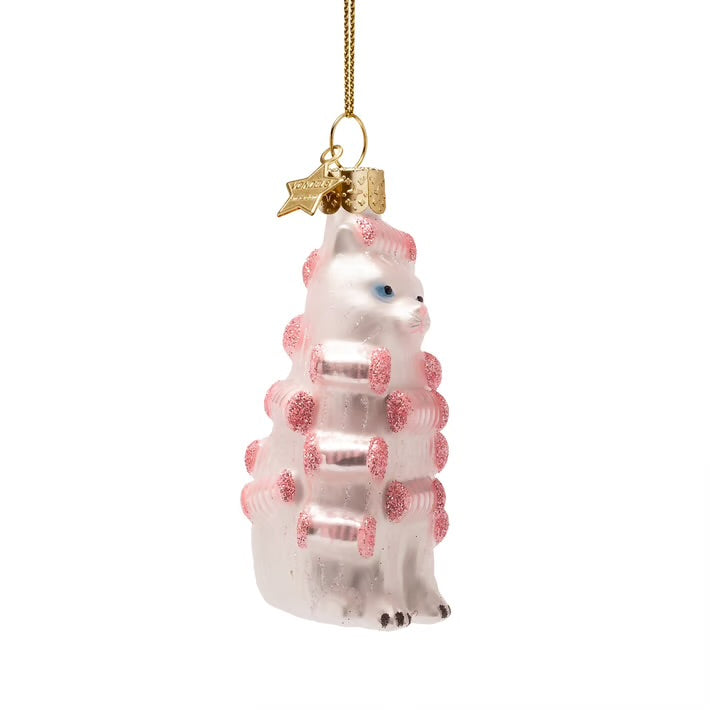Beauty Cat Glass Ornament