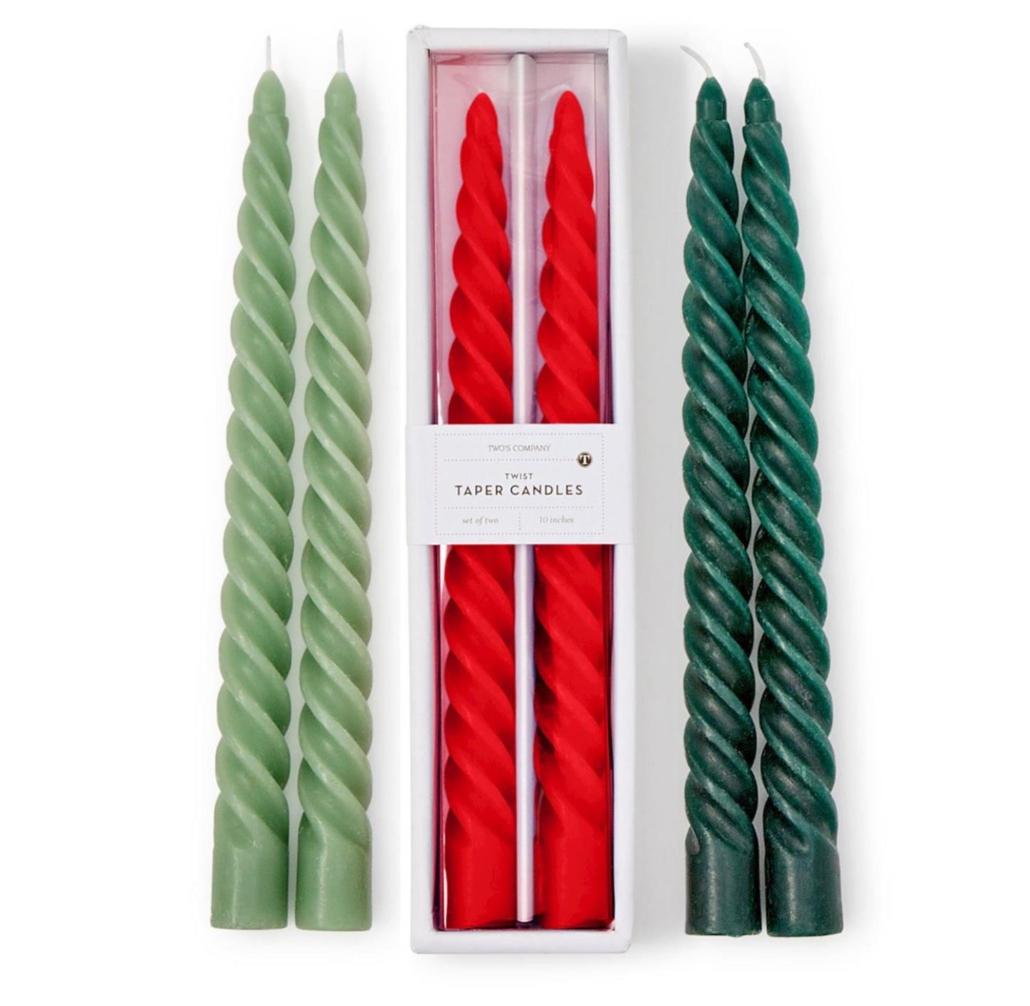 Taper Candles- Assorted Christmas Colors