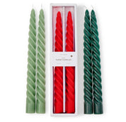 Taper Candles- Assorted Christmas Colors