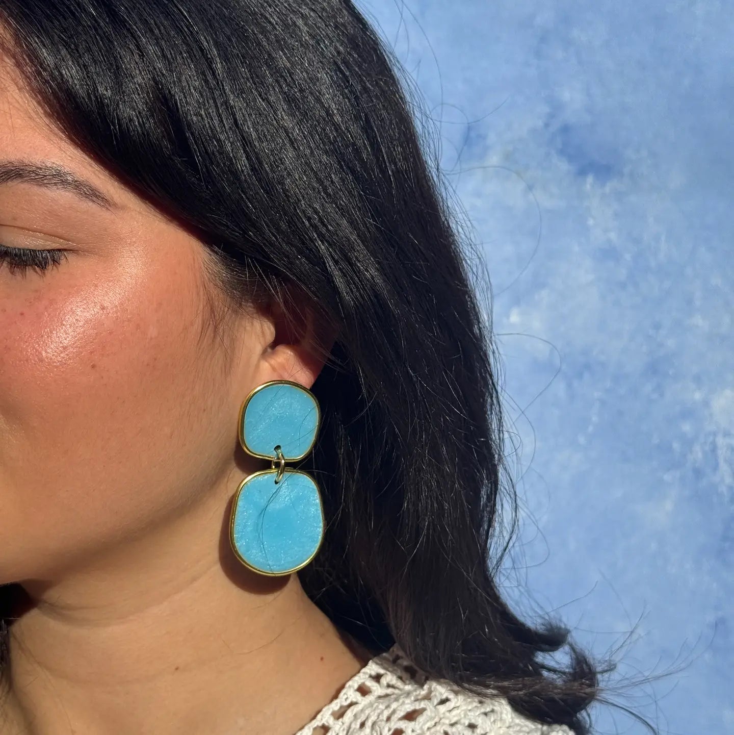 Loud Italians 05 Resin Double Dangle Statement Earring