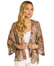 Lightweight Short Kimono - Neon Rose Beige