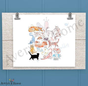 Frosted Glass / Adorable Cats