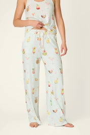 PJ Salvage It's Five O'clock Somewhere Cocktail Print Open Leg Pants