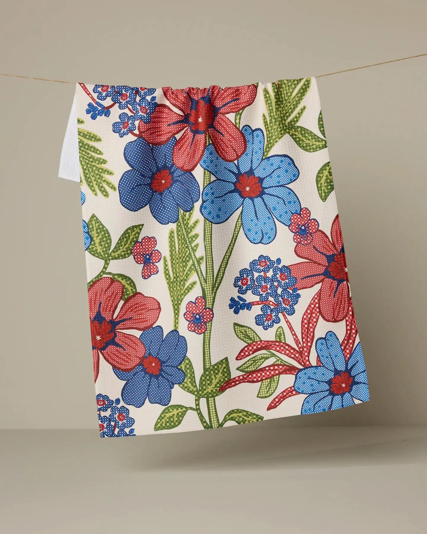 Tea Towel - Plaid Floral