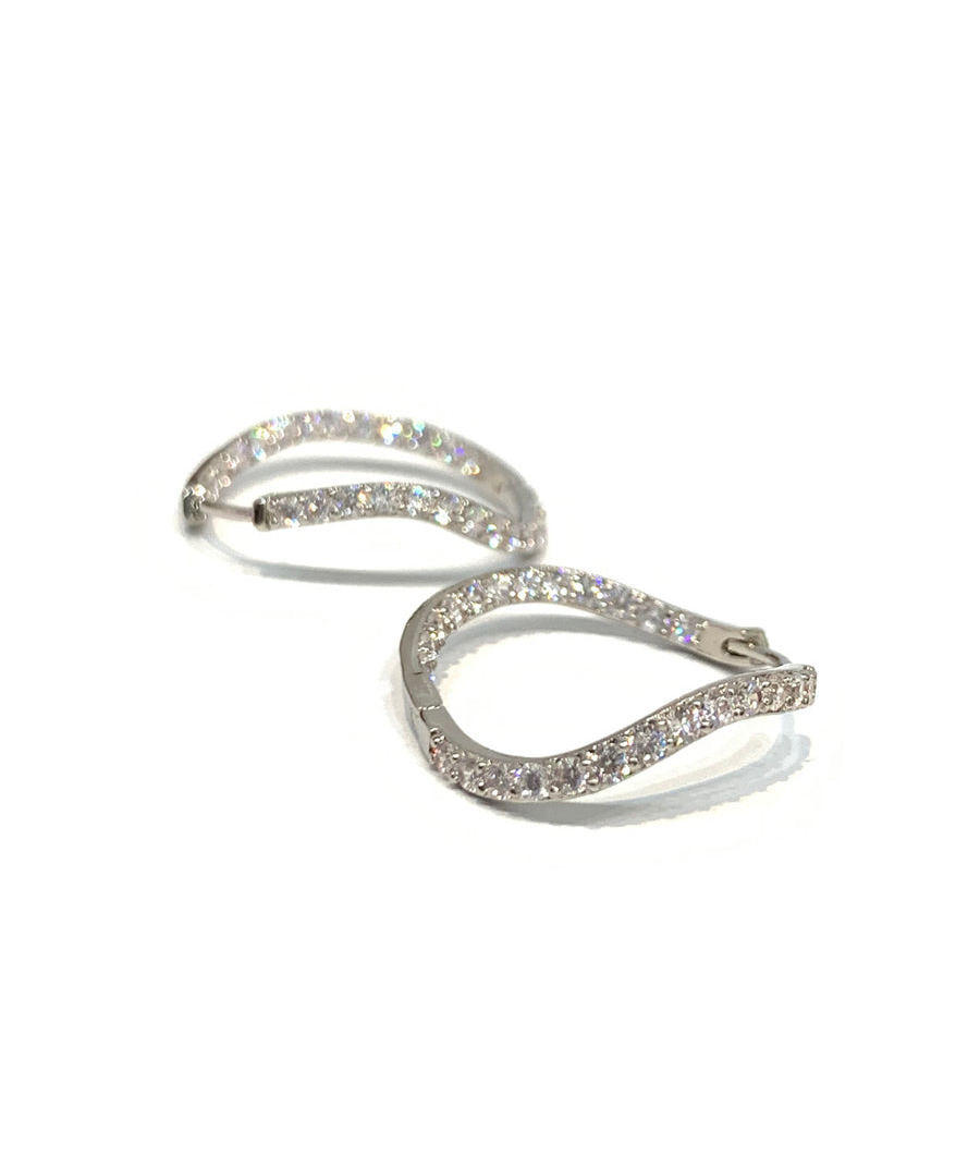 Alia Inside Out Hoop- White Gold
