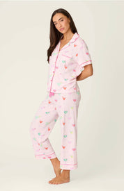 PJ Salvage Whimsy Sip Happens Cropped PJ Set