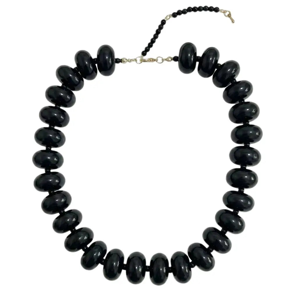 Bailey Chunky Beaded Necklace - Black