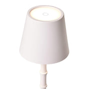 Portable Cordless Bamboo Table Lamp - White