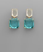 Rectangle & Square Glass Earrings