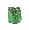 Leather Bucket Crossbody Handbag -Kelly Green