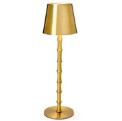 Portable Cordless Bamboo Table Lamp - Gold