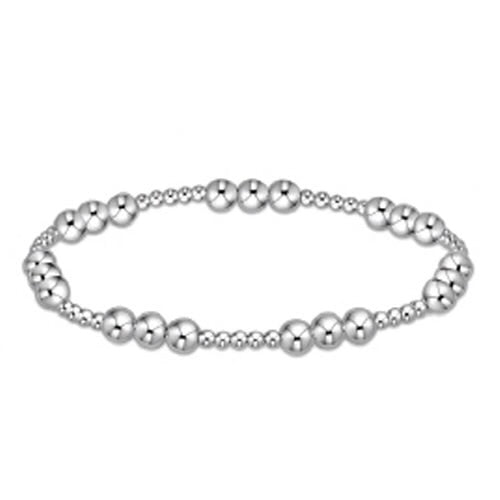 Sterling Silver Joy Pattern 5mm Bead Bracelet