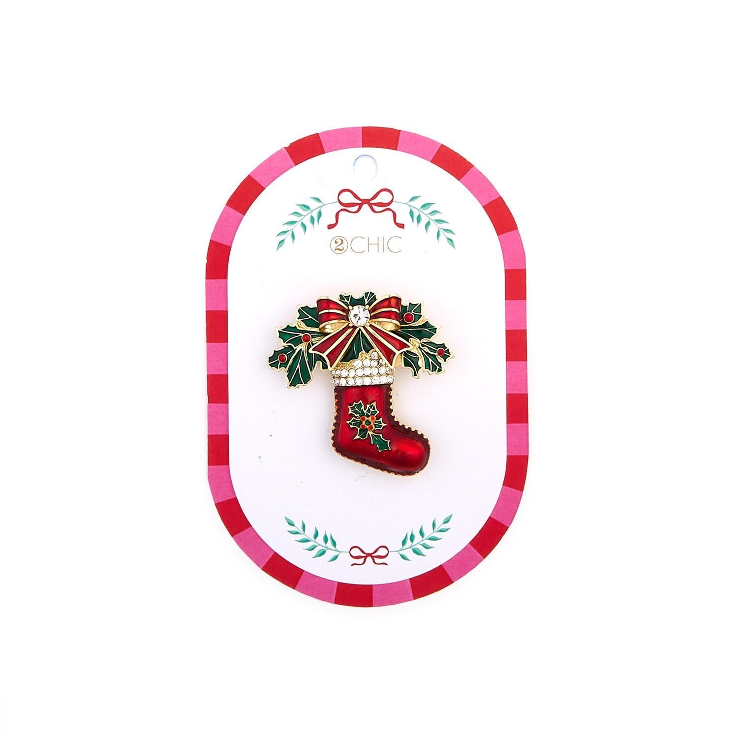 Holiday Brooch - Crystal Assorted
