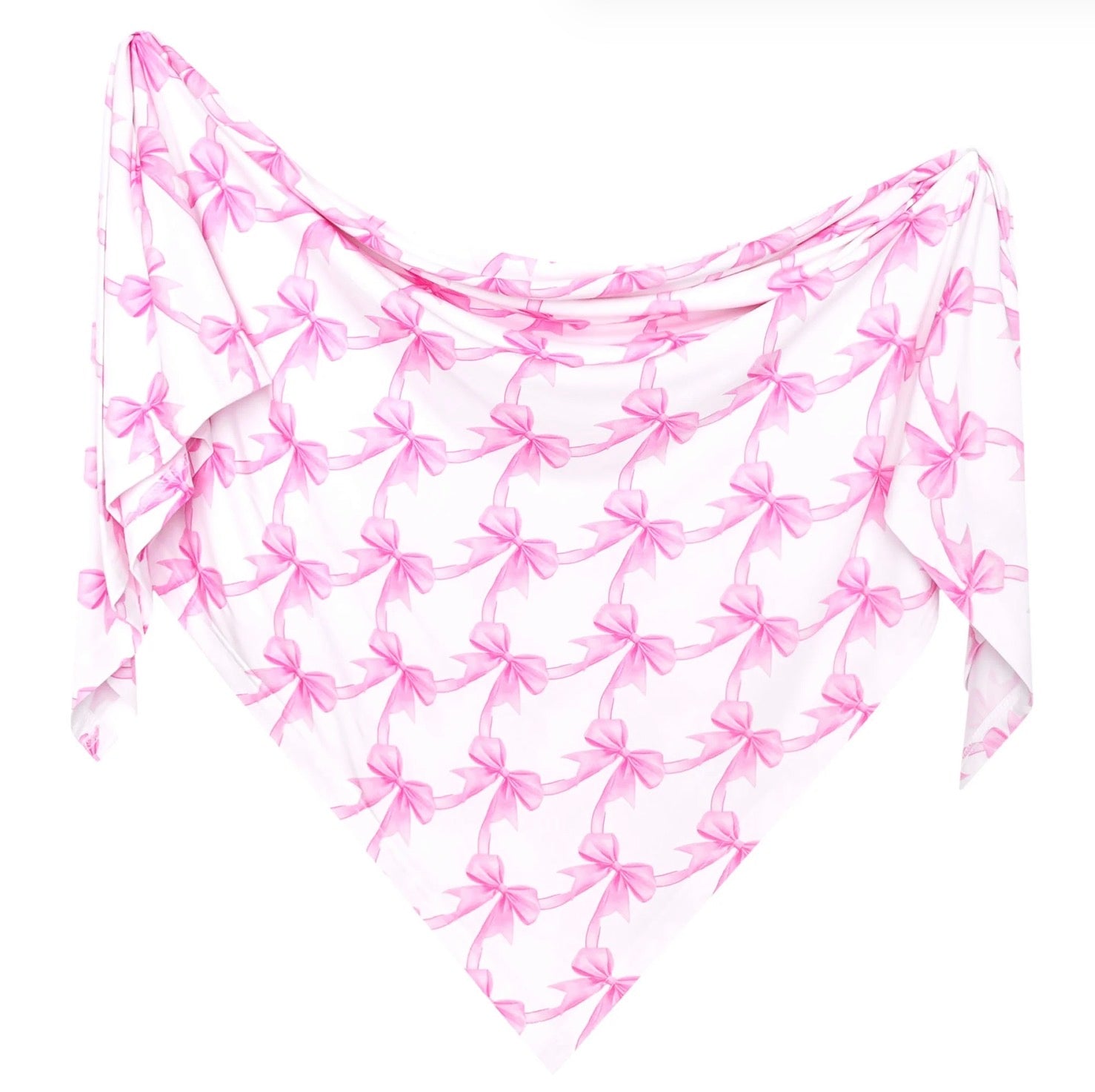 Bamboo Knit Swaddle Blanket- Bow My Gosh