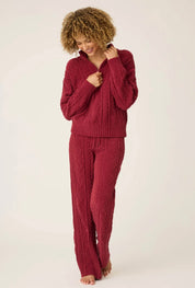 PJ Salvage Cozy Chenille Cable Knit Long Sleeve