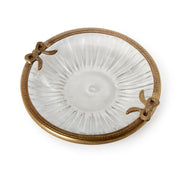 Antique Gold Finish Glass Trinket Bowl