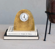 Arched Metal Mantel Clock