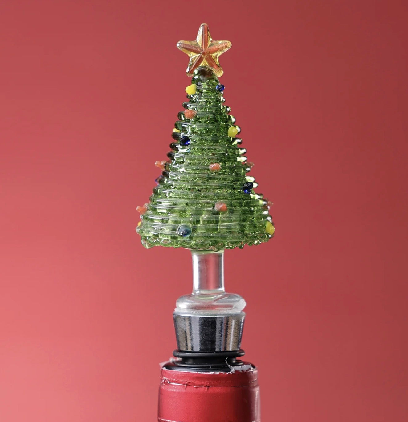 Glass Tree Bottle Stopper in Gift Box