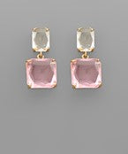Rectangle & Square Glass Earrings