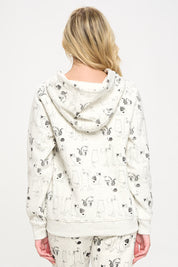 Zip Up Hoodie - Cat All Over