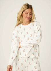 PJ Salvage Western Blooms Boot Bouquet  Long Sleeve Top