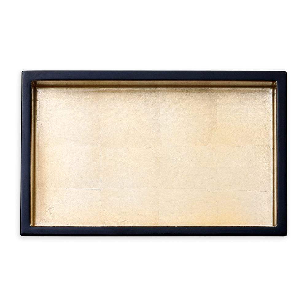 Caspari - Lacquer Guest Towel Napkin Holder in Black & Gold