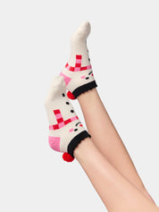 Snowman Home Socks - Ivory