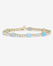 The Maven Tennis Bracelet- Blue Opal